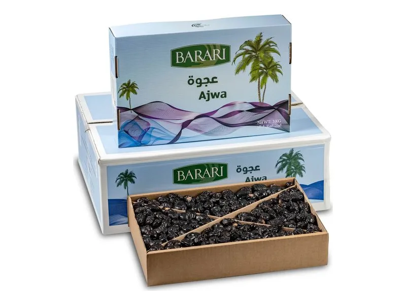Barari Ajwa Al-Madinah Dates, 3 kg pack, 4 × 3 kg