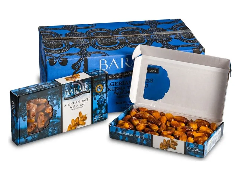 Barari Algerian Dates (Deglet Nour), 1 kg pack, processed, 12 × 1 kg