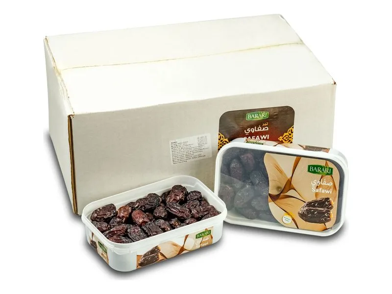 Barari Safawi Dates, plastic tub 500 g, 12 × 500 g
