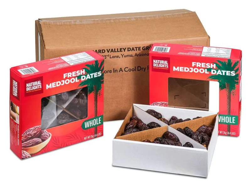Natural Delights Medjool Dates, plastic container 2 kg, 6 × 2 kg