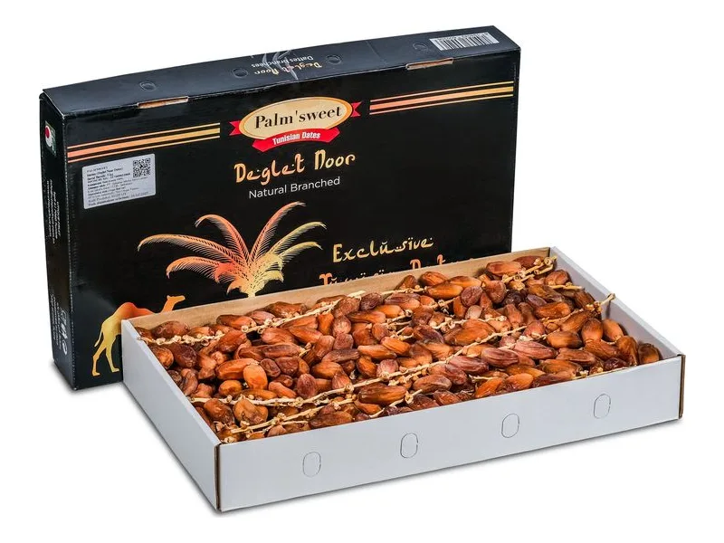 Palm Sweet Tunisian Dates (Deglet Nour), bulk carton 5 kg, branched, 5 kg